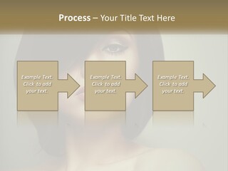 A Beautiful Woman With A Short Bobble Haircut PowerPoint Template