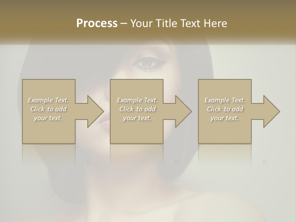 A Beautiful Woman With A Short Bobble Haircut PowerPoint Template