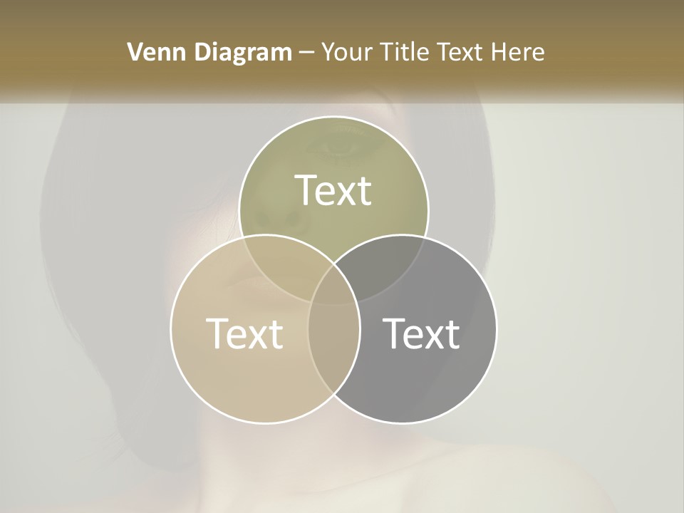 A Beautiful Woman With A Short Bobble Haircut PowerPoint Template