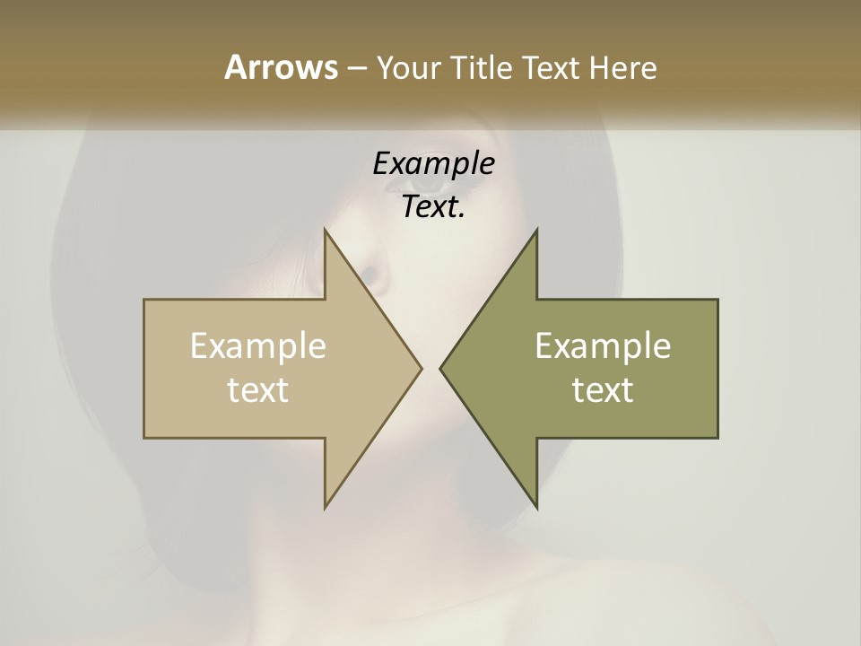 A Beautiful Woman With A Short Bobble Haircut PowerPoint Template