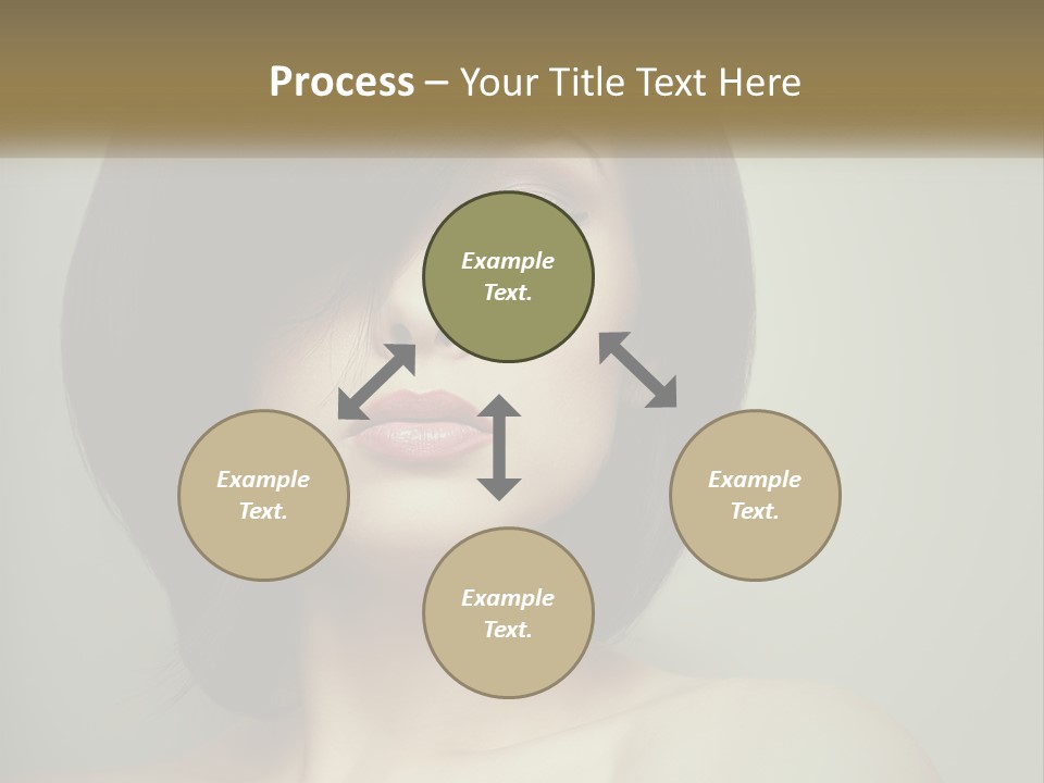 A Beautiful Woman With A Short Bobble Haircut PowerPoint Template