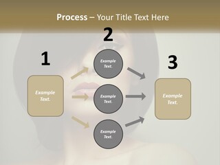 A Beautiful Woman With A Short Bobble Haircut PowerPoint Template