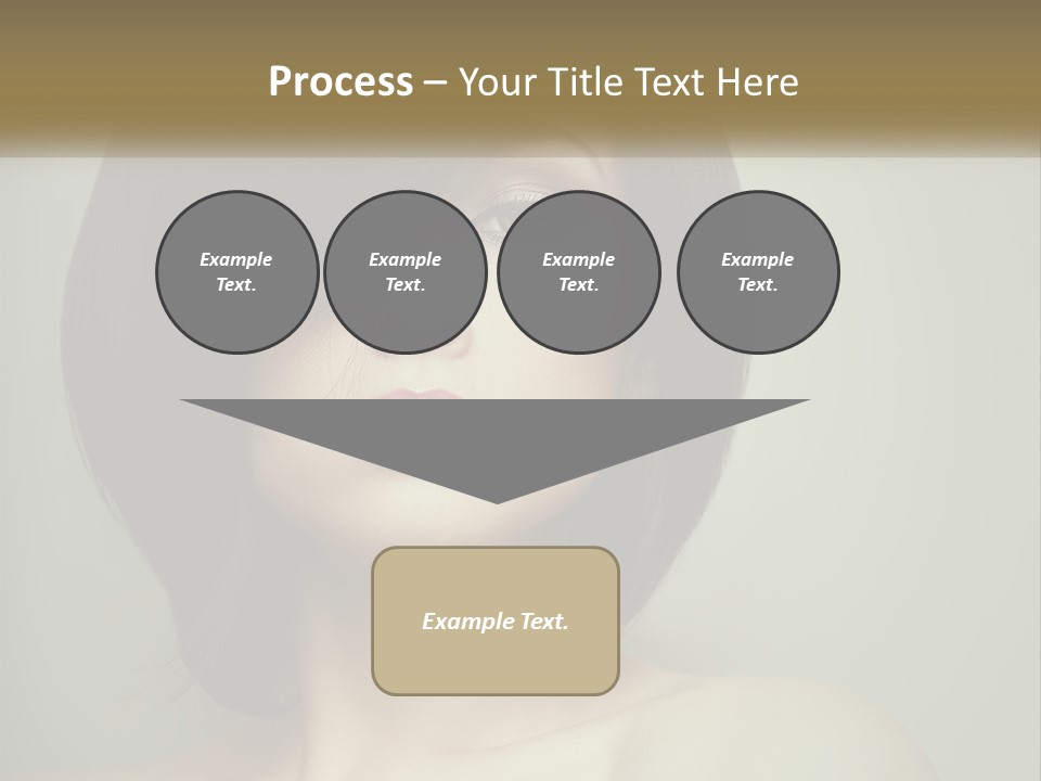 A Beautiful Woman With A Short Bobble Haircut PowerPoint Template