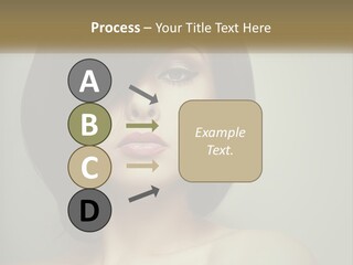 A Beautiful Woman With A Short Bobble Haircut PowerPoint Template