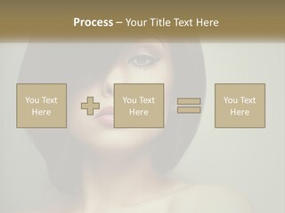 A Beautiful Woman With A Short Bobble Haircut PowerPoint Template