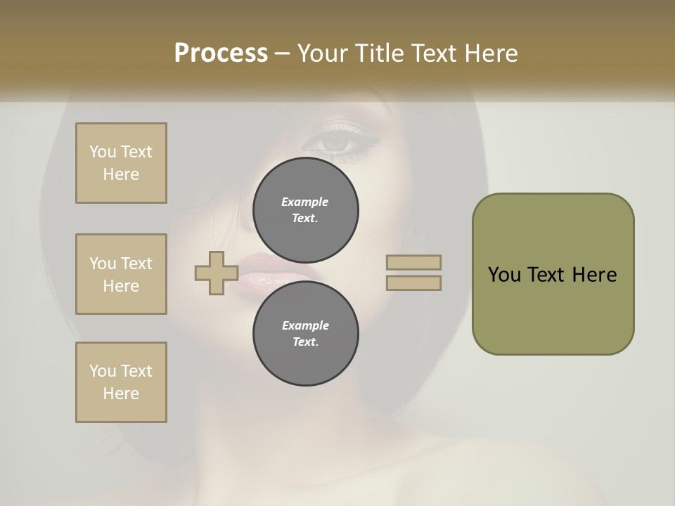 A Beautiful Woman With A Short Bobble Haircut PowerPoint Template