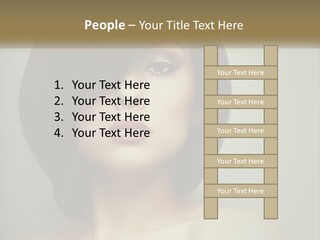 A Beautiful Woman With A Short Bobble Haircut PowerPoint Template