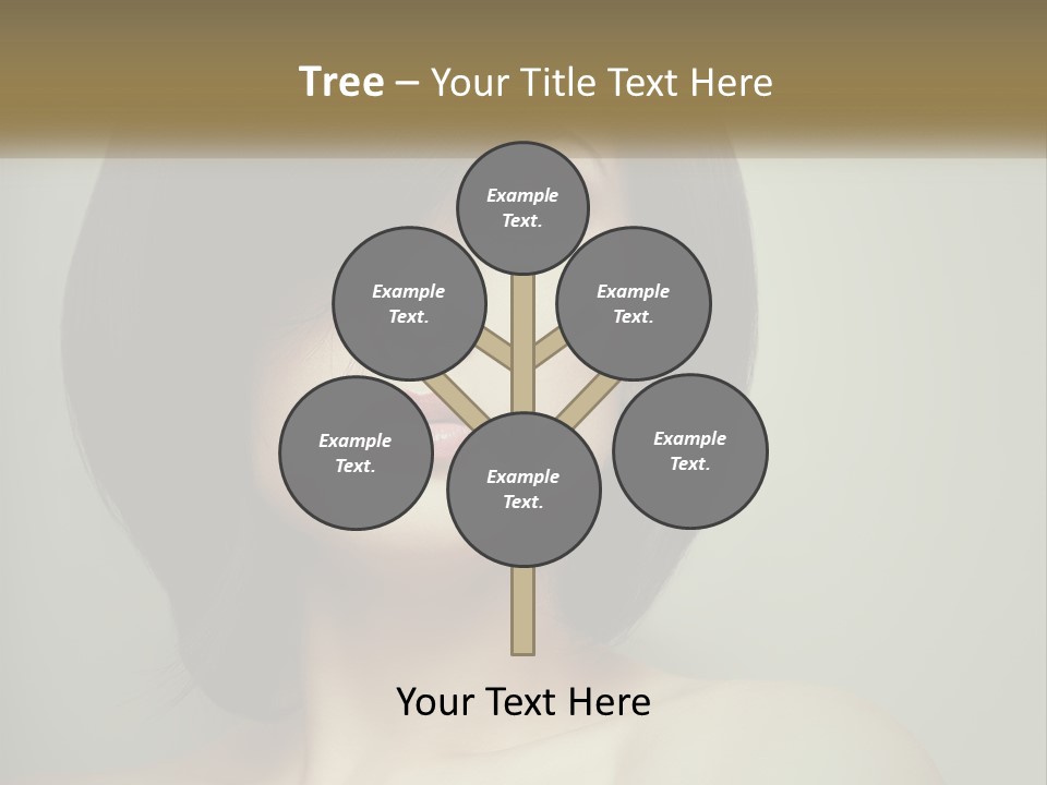 A Beautiful Woman With A Short Bobble Haircut PowerPoint Template