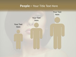 A Beautiful Woman With A Short Bobble Haircut PowerPoint Template