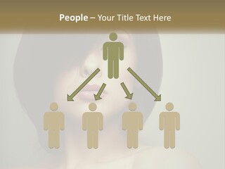 A Beautiful Woman With A Short Bobble Haircut PowerPoint Template