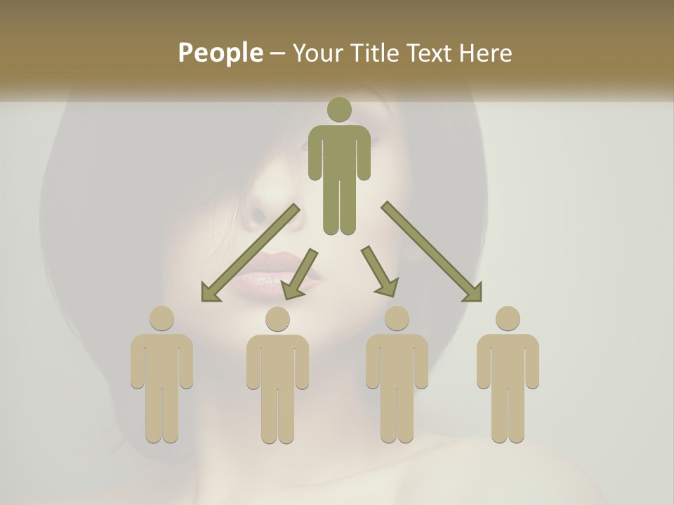 A Beautiful Woman With A Short Bobble Haircut PowerPoint Template