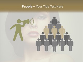 A Beautiful Woman With A Short Bobble Haircut PowerPoint Template