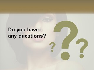 A Beautiful Woman With A Short Bobble Haircut PowerPoint Template