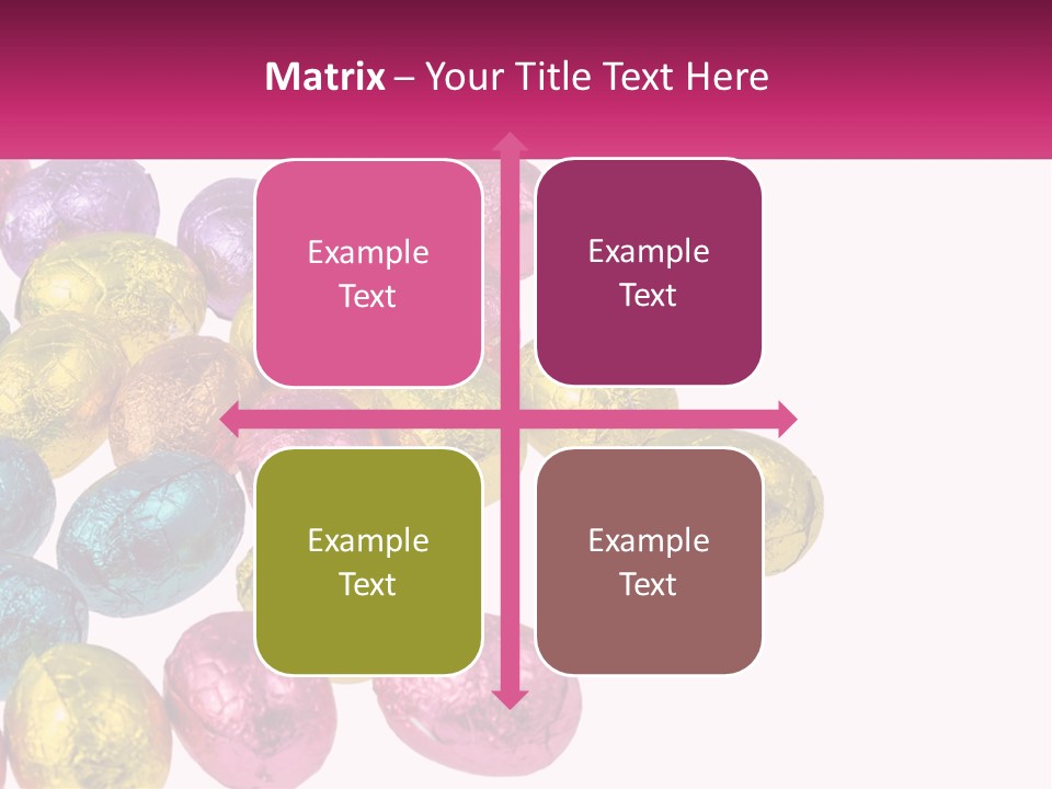 A Pile Of Chocolate Eggs Sitting On Top Of A Table PowerPoint Template