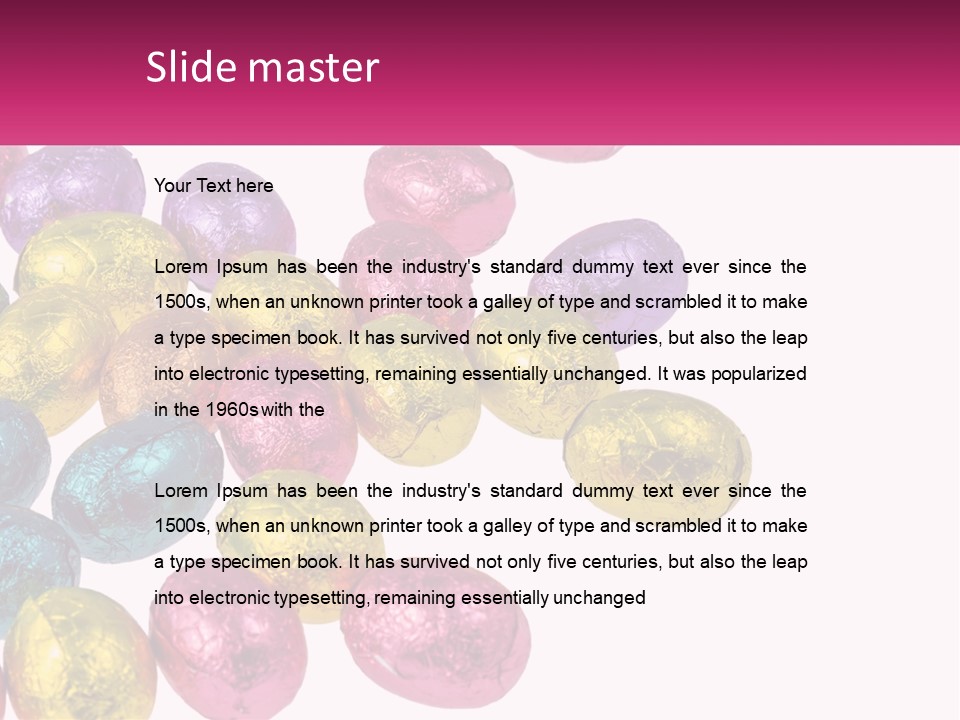 A Pile Of Chocolate Eggs Sitting On Top Of A Table PowerPoint Template