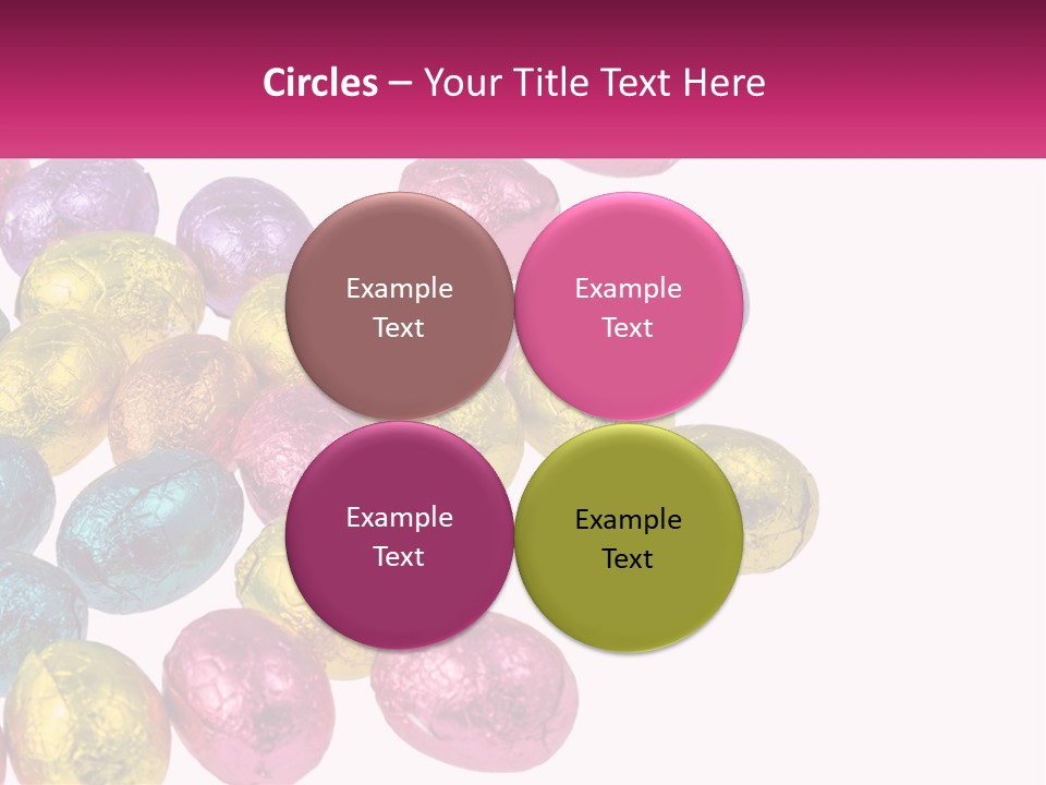 A Pile Of Chocolate Eggs Sitting On Top Of A Table PowerPoint Template