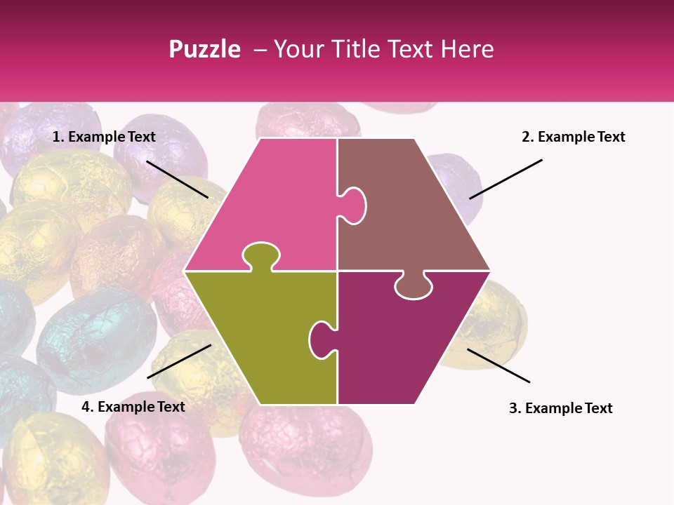 A Pile Of Chocolate Eggs Sitting On Top Of A Table PowerPoint Template