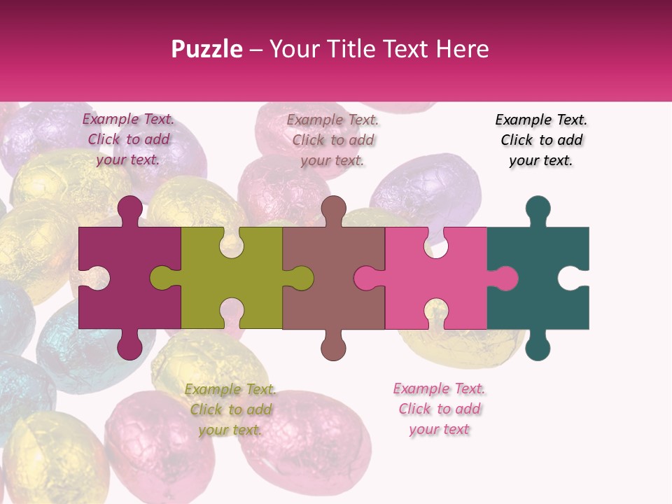 A Pile Of Chocolate Eggs Sitting On Top Of A Table PowerPoint Template