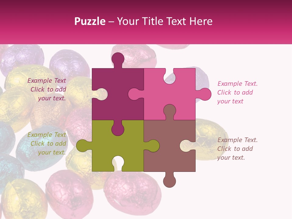 A Pile Of Chocolate Eggs Sitting On Top Of A Table PowerPoint Template