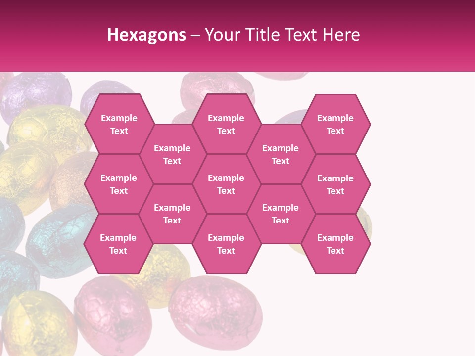 A Pile Of Chocolate Eggs Sitting On Top Of A Table PowerPoint Template