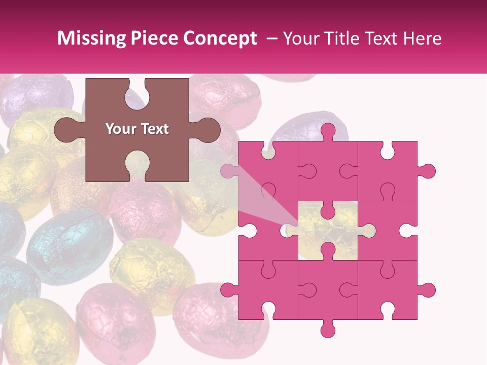 A Pile Of Chocolate Eggs Sitting On Top Of A Table PowerPoint Template