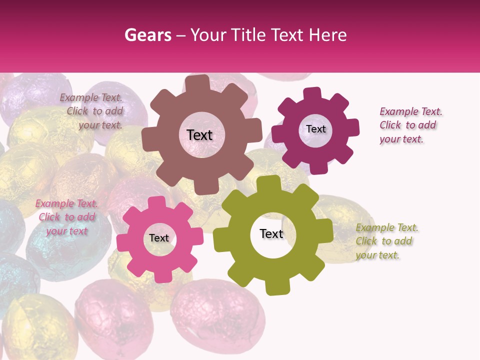 A Pile Of Chocolate Eggs Sitting On Top Of A Table PowerPoint Template