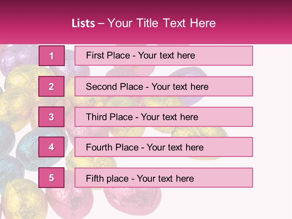 A Pile Of Chocolate Eggs Sitting On Top Of A Table PowerPoint Template