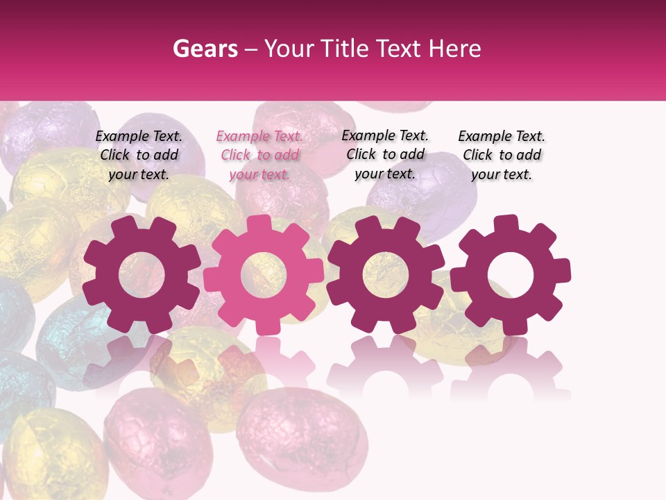 A Pile Of Chocolate Eggs Sitting On Top Of A Table PowerPoint Template