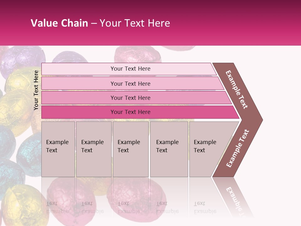 A Pile Of Chocolate Eggs Sitting On Top Of A Table PowerPoint Template