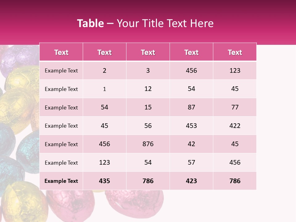 A Pile Of Chocolate Eggs Sitting On Top Of A Table PowerPoint Template
