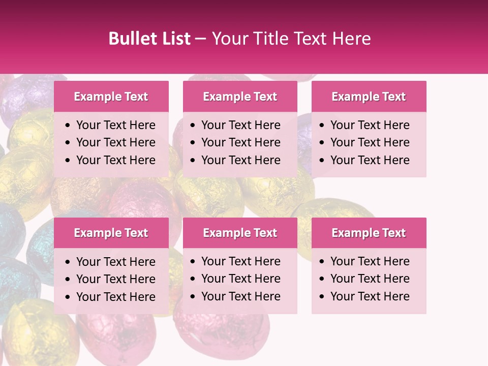 A Pile Of Chocolate Eggs Sitting On Top Of A Table PowerPoint Template