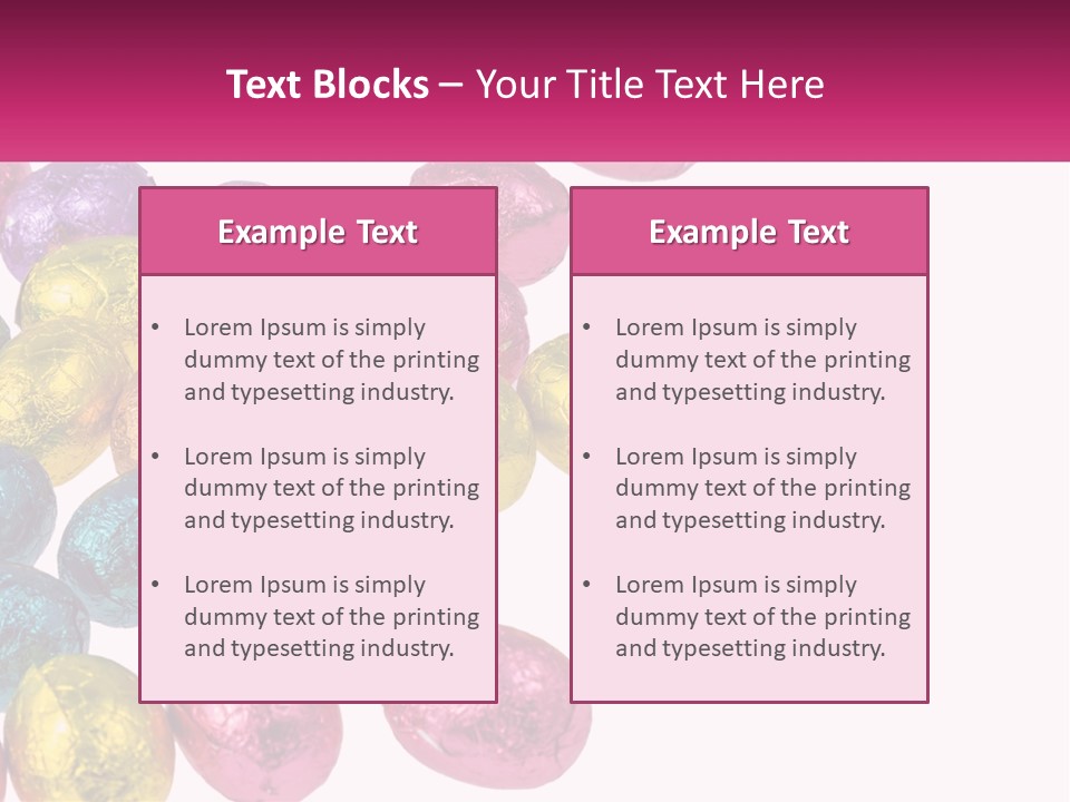 A Pile Of Chocolate Eggs Sitting On Top Of A Table PowerPoint Template