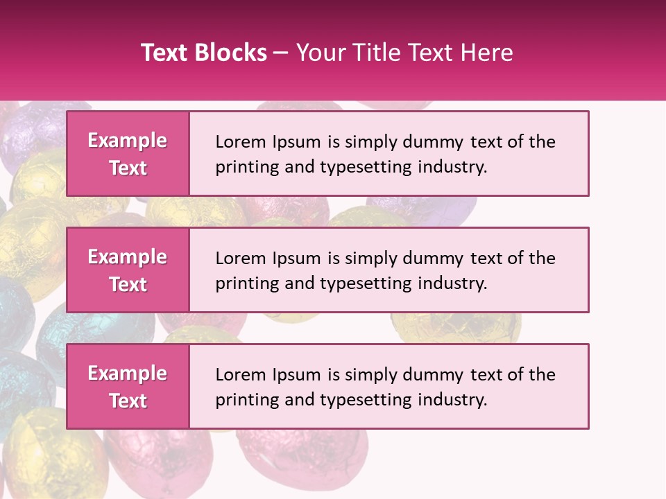 A Pile Of Chocolate Eggs Sitting On Top Of A Table PowerPoint Template