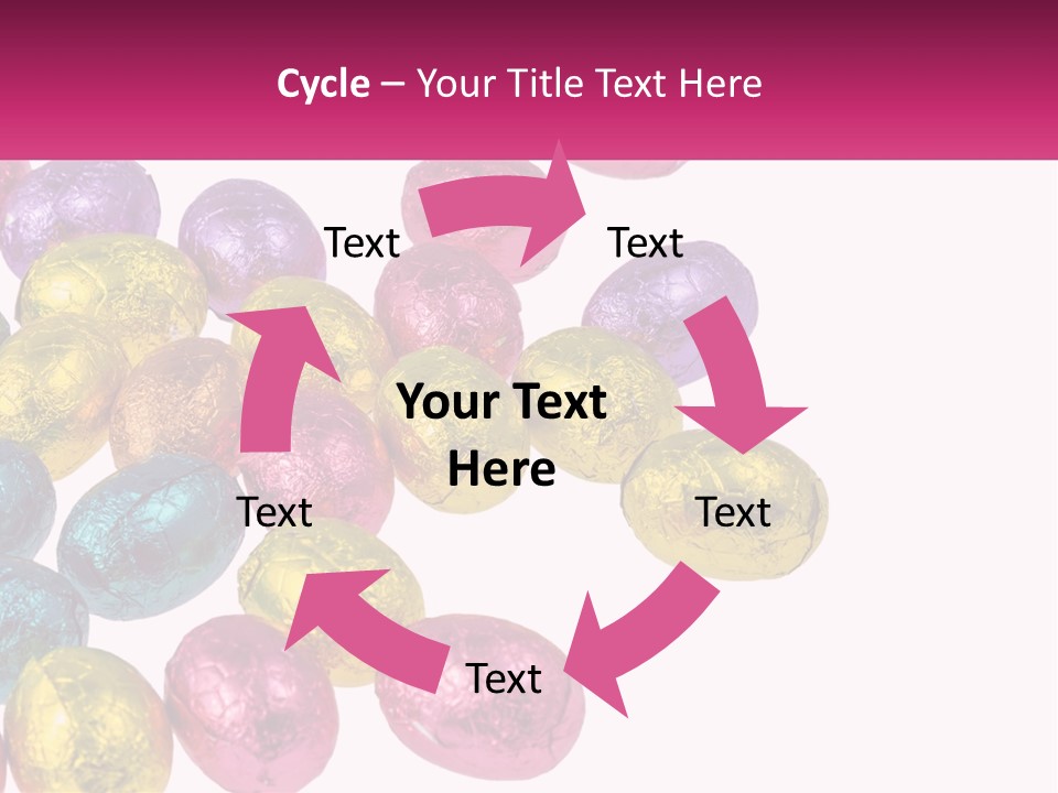 A Pile Of Chocolate Eggs Sitting On Top Of A Table PowerPoint Template