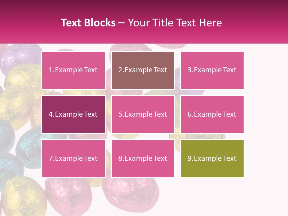 A Pile Of Chocolate Eggs Sitting On Top Of A Table PowerPoint Template