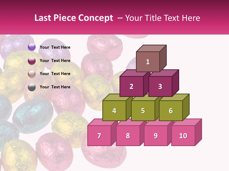 A Pile Of Chocolate Eggs Sitting On Top Of A Table PowerPoint Template