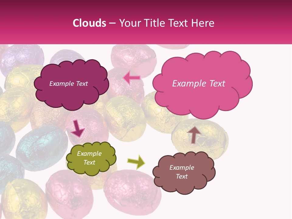 A Pile Of Chocolate Eggs Sitting On Top Of A Table PowerPoint Template