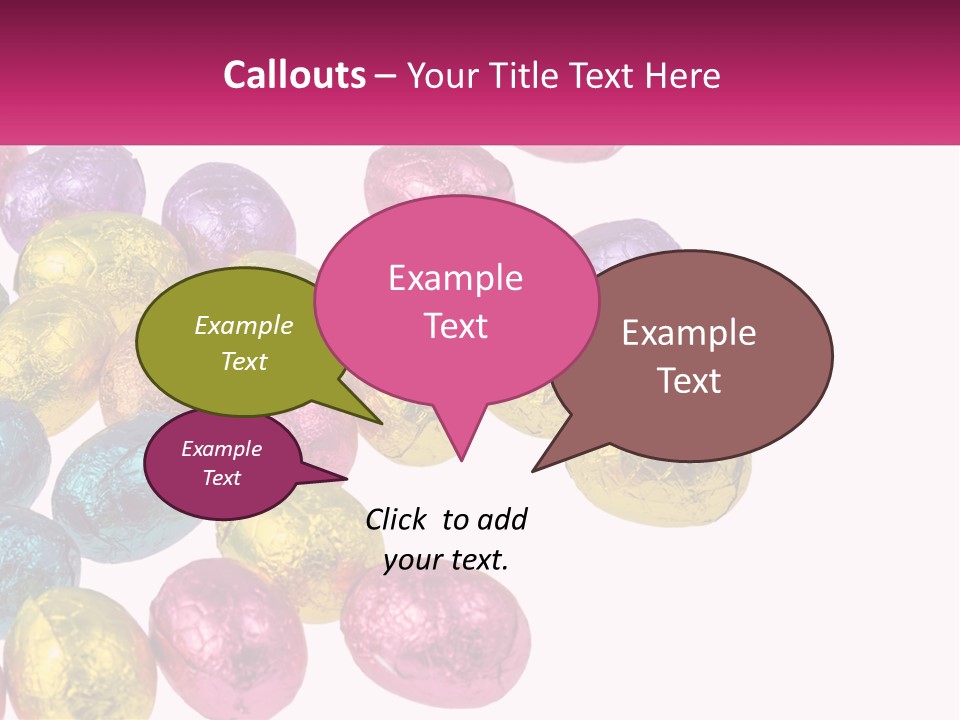 A Pile Of Chocolate Eggs Sitting On Top Of A Table PowerPoint Template