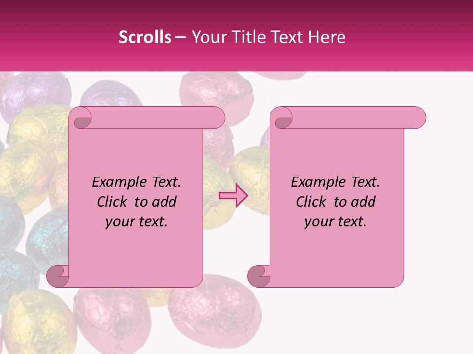 A Pile Of Chocolate Eggs Sitting On Top Of A Table PowerPoint Template