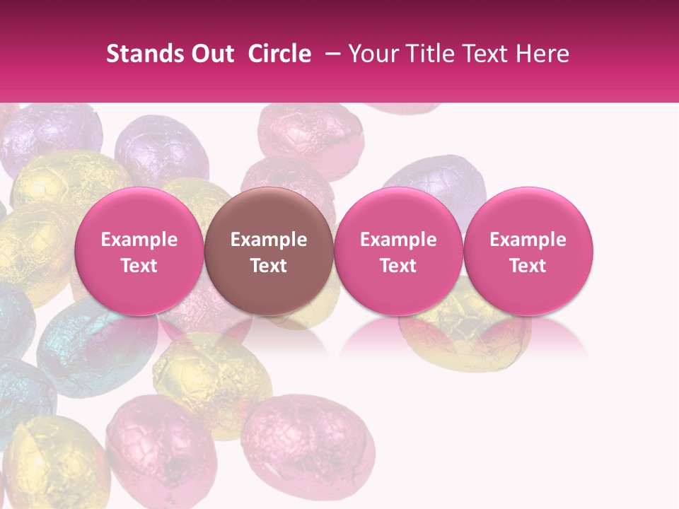 A Pile Of Chocolate Eggs Sitting On Top Of A Table PowerPoint Template