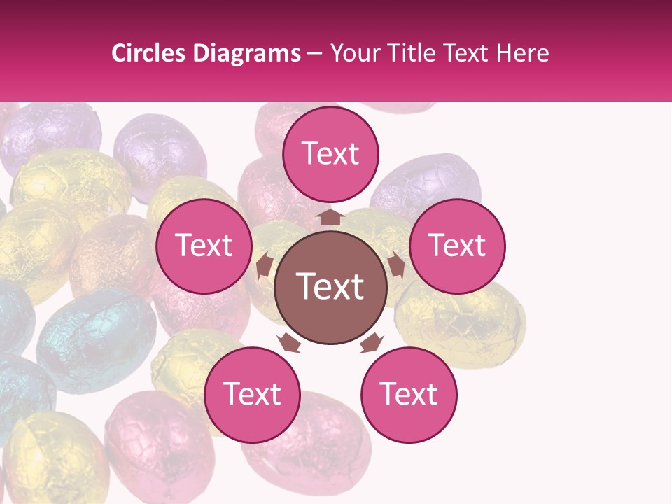 A Pile Of Chocolate Eggs Sitting On Top Of A Table PowerPoint Template