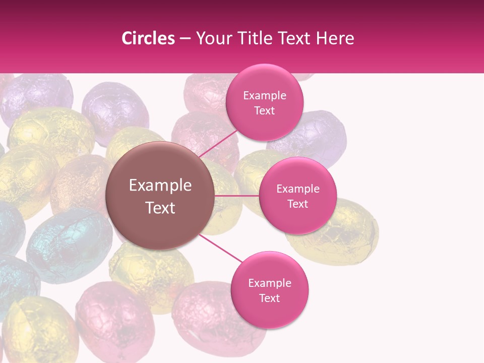 A Pile Of Chocolate Eggs Sitting On Top Of A Table PowerPoint Template