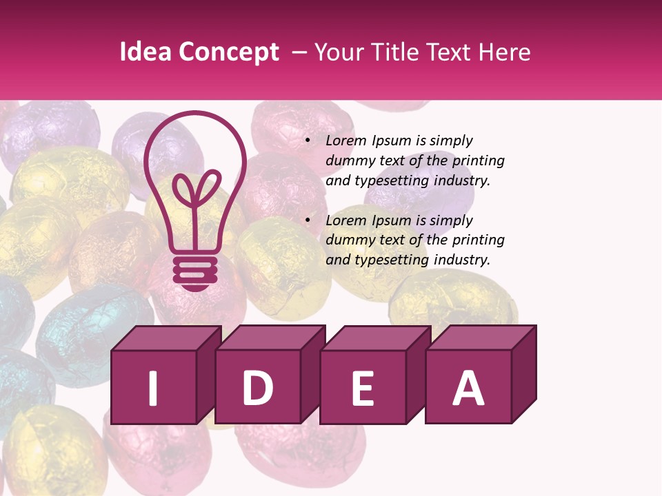 A Pile Of Chocolate Eggs Sitting On Top Of A Table PowerPoint Template