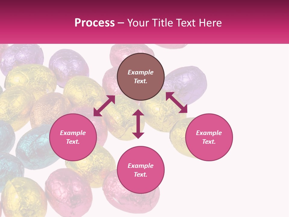 A Pile Of Chocolate Eggs Sitting On Top Of A Table PowerPoint Template