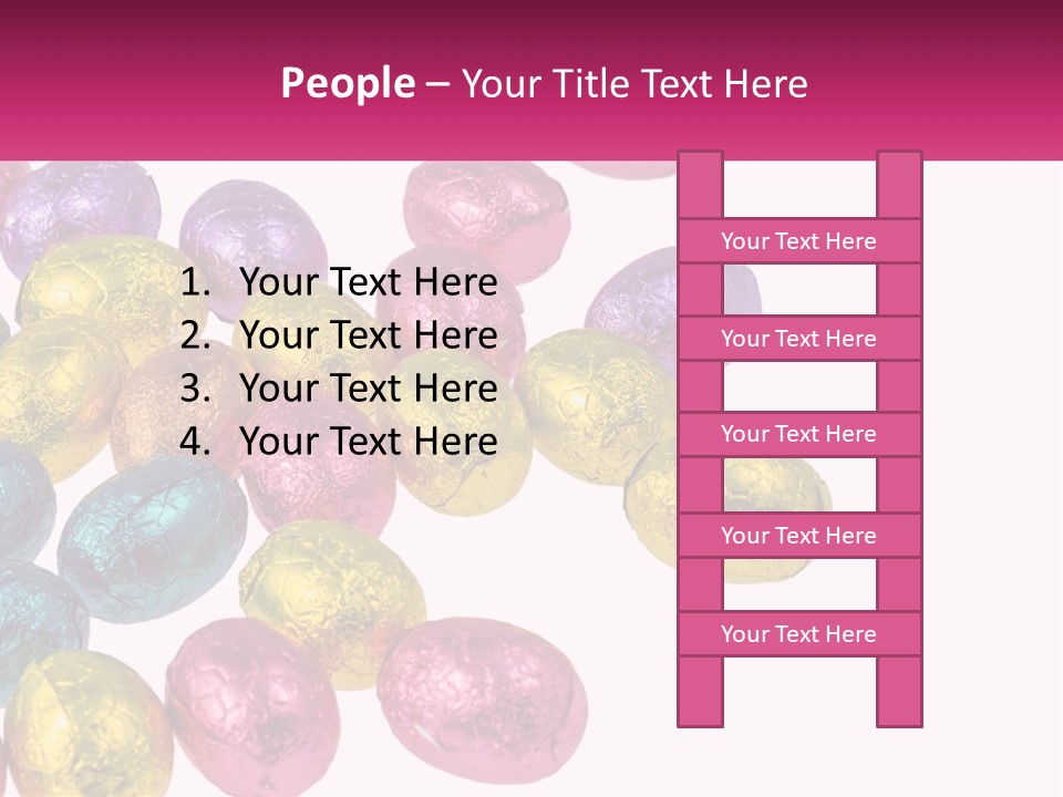 A Pile Of Chocolate Eggs Sitting On Top Of A Table PowerPoint Template