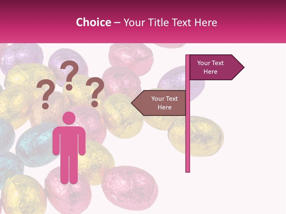 A Pile Of Chocolate Eggs Sitting On Top Of A Table PowerPoint Template