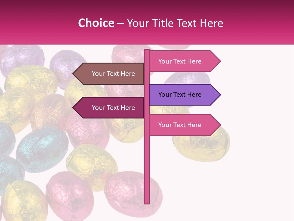 A Pile Of Chocolate Eggs Sitting On Top Of A Table PowerPoint Template