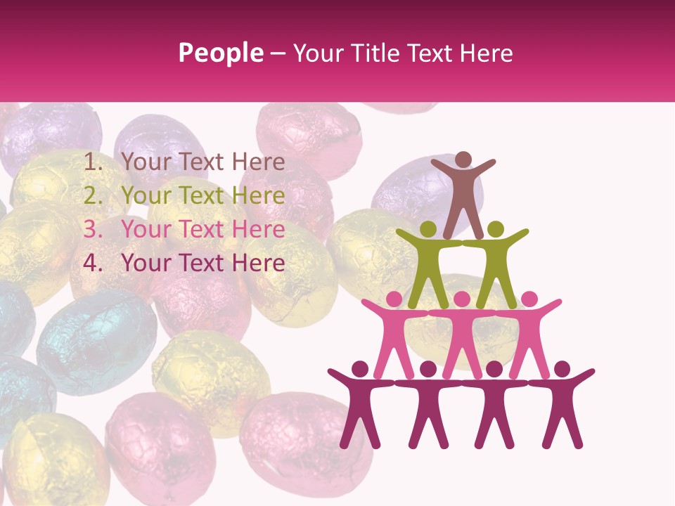 A Pile Of Chocolate Eggs Sitting On Top Of A Table PowerPoint Template