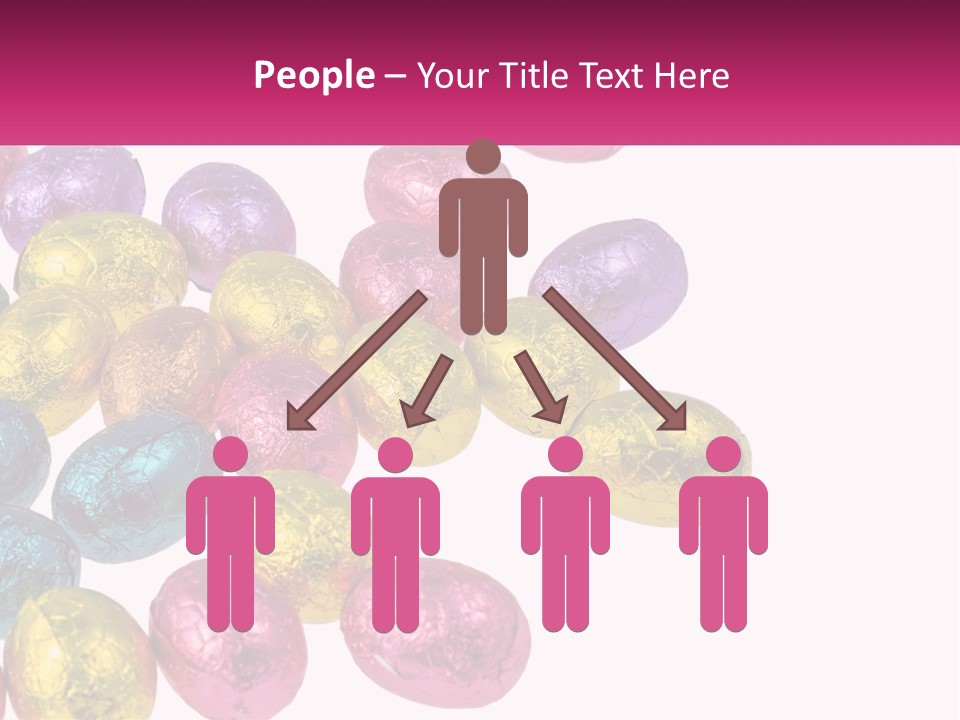 A Pile Of Chocolate Eggs Sitting On Top Of A Table PowerPoint Template