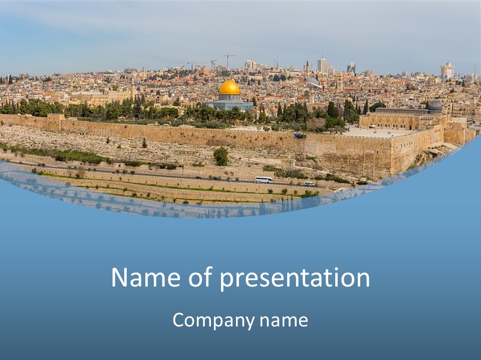 An Aerial View Of The Old City Of Jerusalem PowerPoint Template